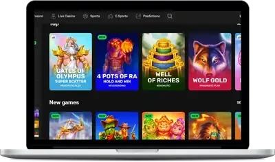HadesBet slot games on desktop